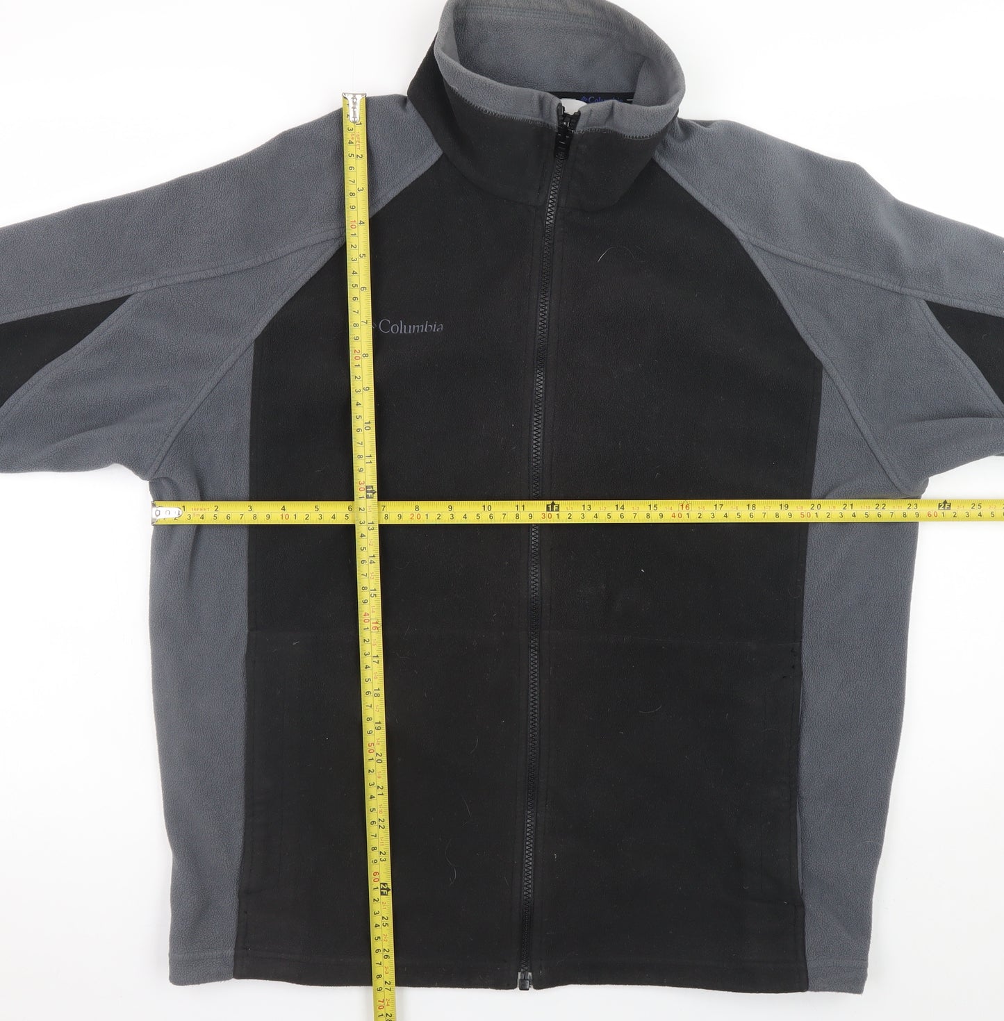 Columbia Men's Black Full Zip Fleece Sweatshirt L Outdoor Hiking