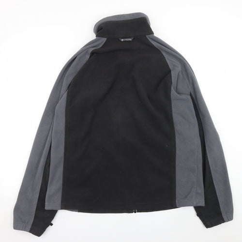 Columbia Men's Black Full Zip Fleece Sweatshirt L Outdoor Hiking