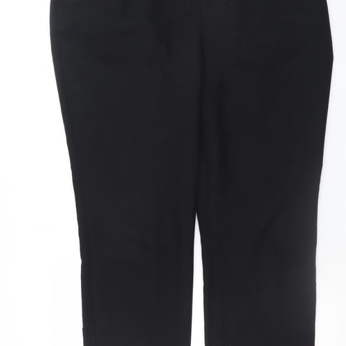 Dunnes Womens Black Size 12 Straight Leg Work Trousers