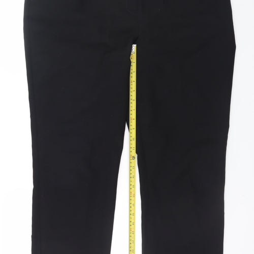 Dunnes Womens Black Size 12 Straight Leg Work Trousers