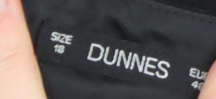 Dunnes Womens Black Size 12 Straight Leg Work Trousers
