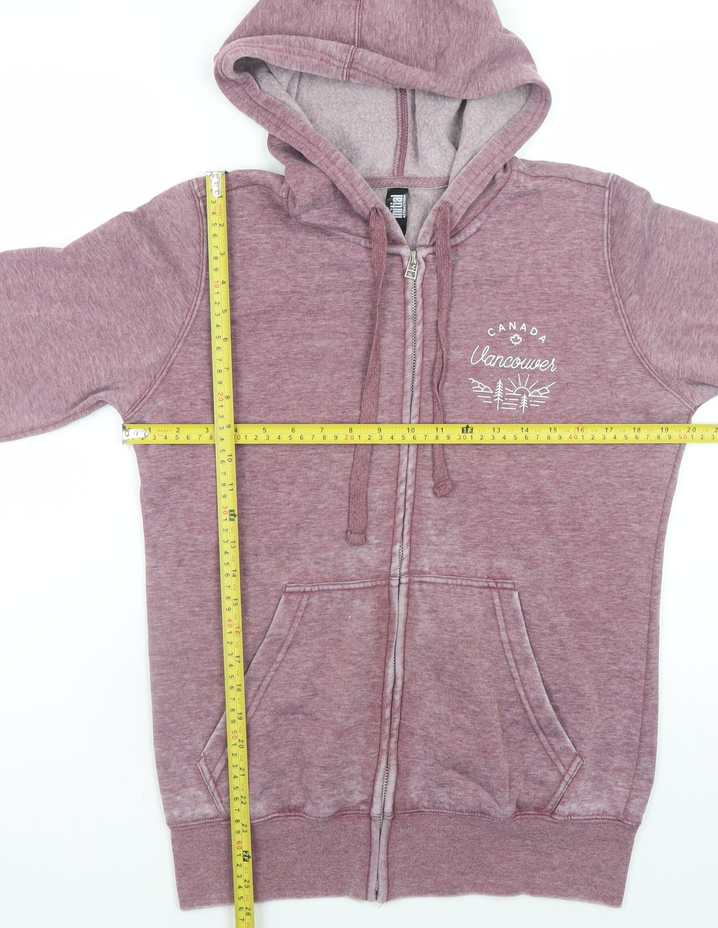 Initial Attraction Unisex Purple Full Zip Hoodie S