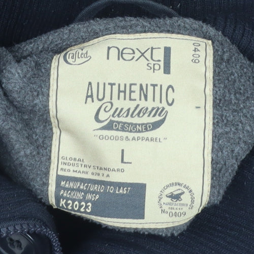 Next Men’s Black Wool Blend Hooded Parka Jacket L Classic Outdoor