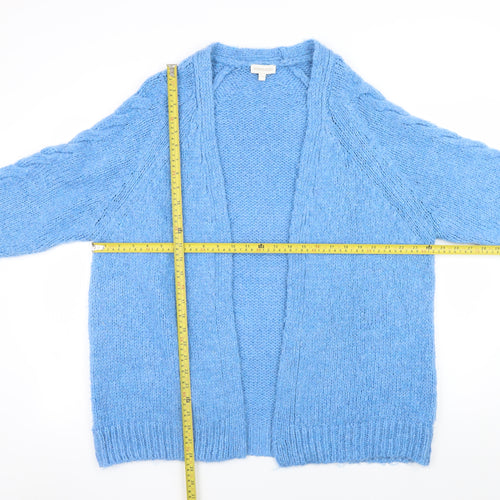 Monsoon Women Blue Cable-Knit Open Cardigan Medium