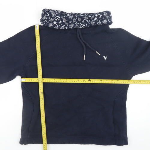 Quba & Co Womens Navy Blue Pullover Hoodie Size 10 Cotton Blend
