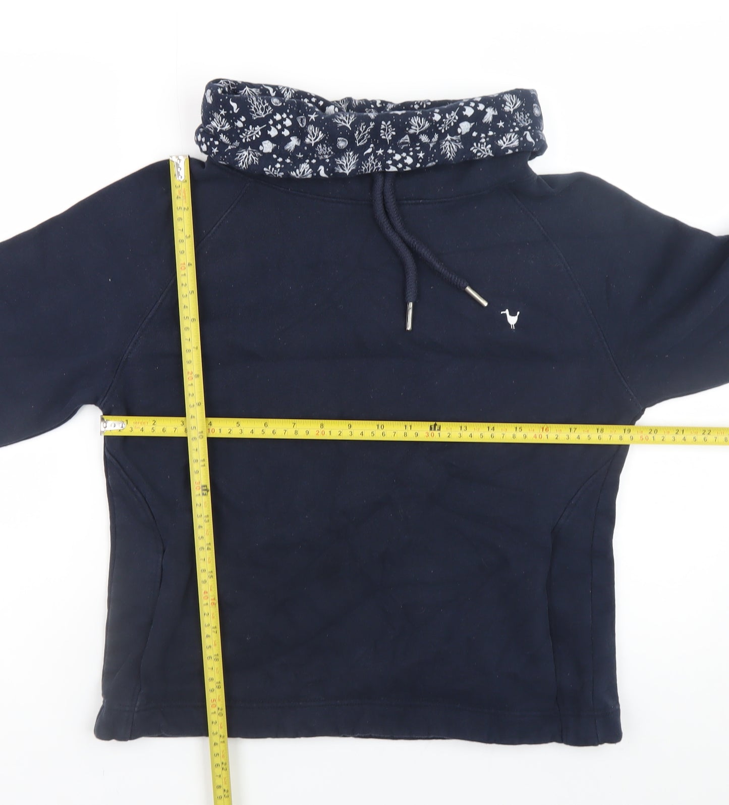 Quba & Co Womens Navy Blue Pullover Hoodie Size 10 Cotton Blend