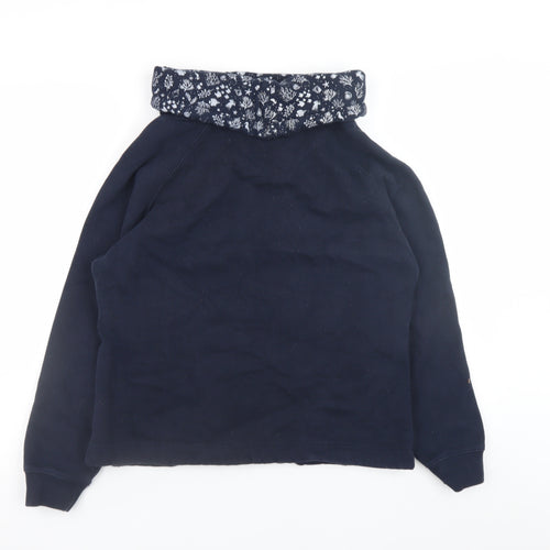 Quba & Co Womens Navy Blue Pullover Hoodie Size 10 Cotton Blend