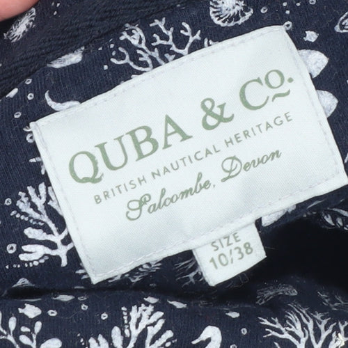 Quba & Co Womens Navy Blue Pullover Hoodie Size 10 Cotton Blend