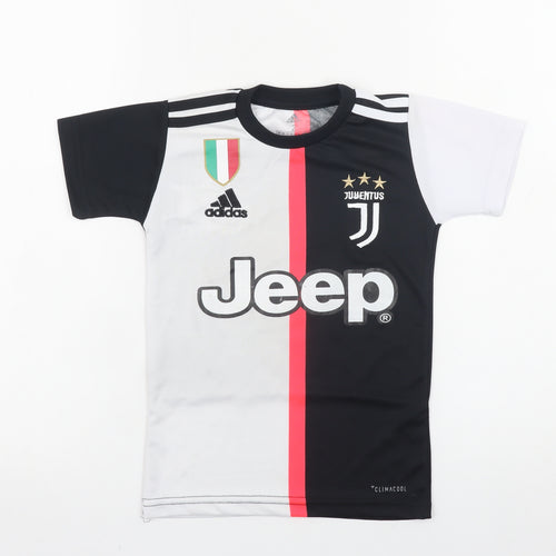 Adidas Boys Black Juventus Ronaldo Football T-Shirt 2 Years