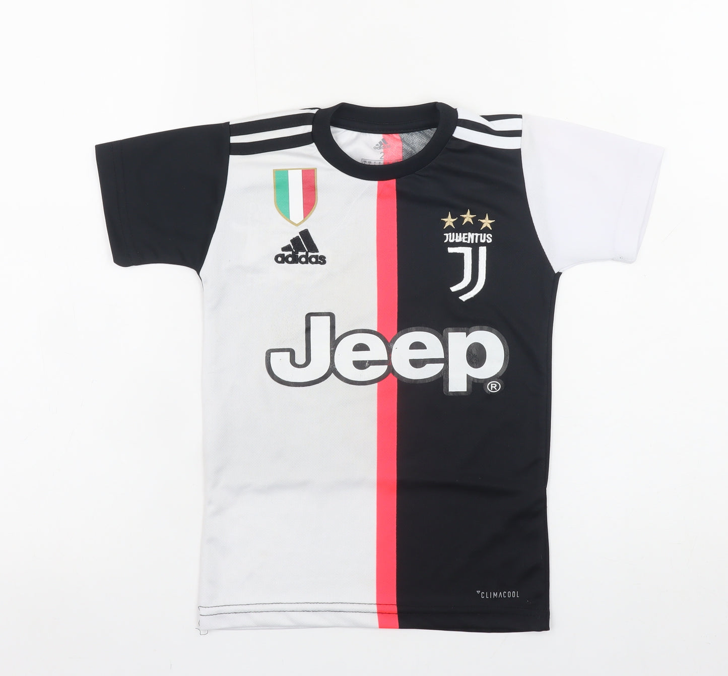 Adidas Boys Black Juventus Ronaldo Football T-Shirt 2 Years