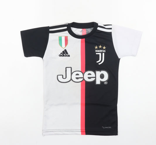 Adidas Boys Black Juventus Ronaldo Football T-Shirt 2 Years