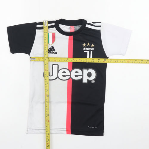 Adidas Boys Black Juventus Ronaldo Football T-Shirt 2 Years