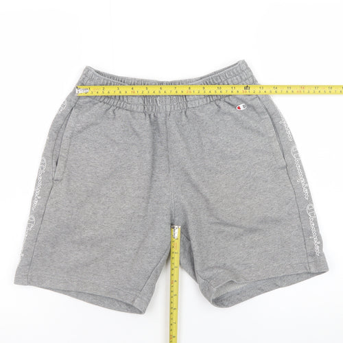 Champion Men's Grey Sweat Shorts Small Regular Fit Jersey Athletic