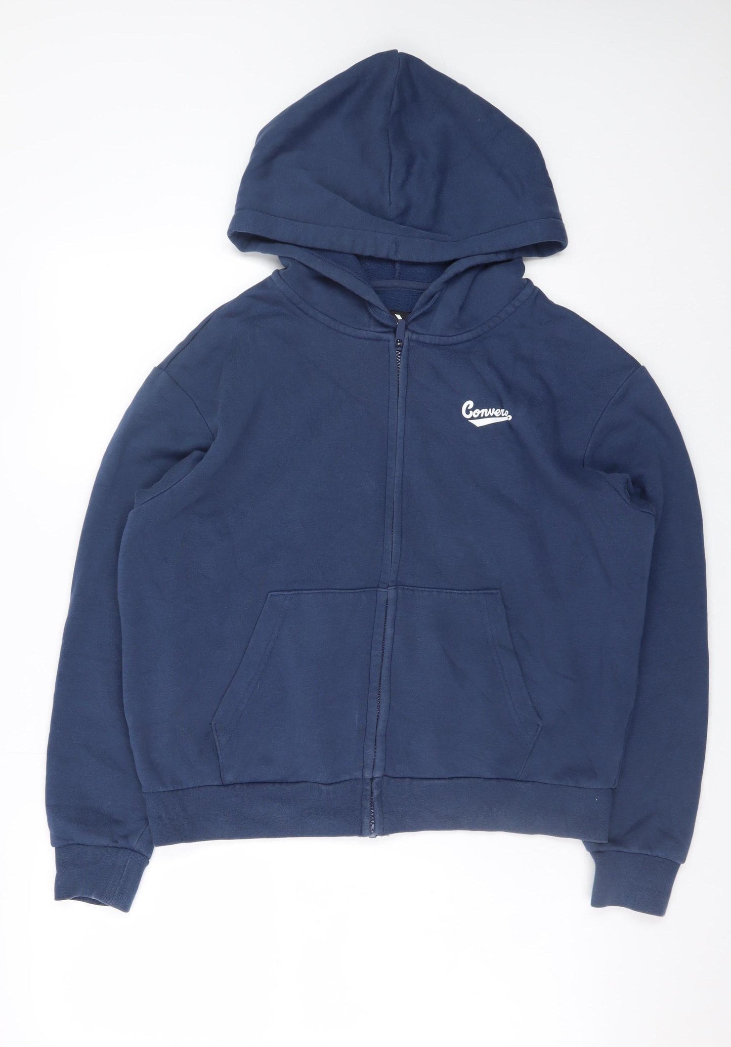 Converse Men's Blue Full Zip Hoodie Size M Regular Fit