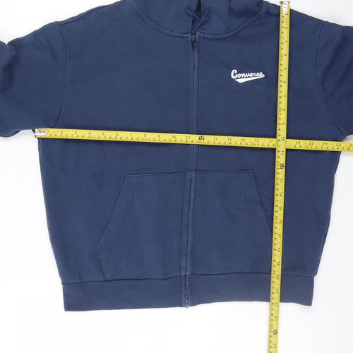 Converse Men's Blue Full Zip Hoodie Size M Regular Fit