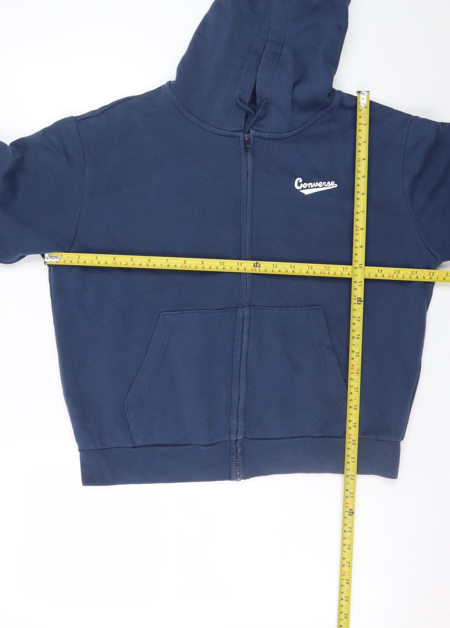 Converse Men's Blue Full Zip Hoodie Size M Regular Fit