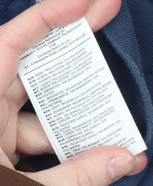 Converse Men's Blue Full Zip Hoodie Size M Regular Fit