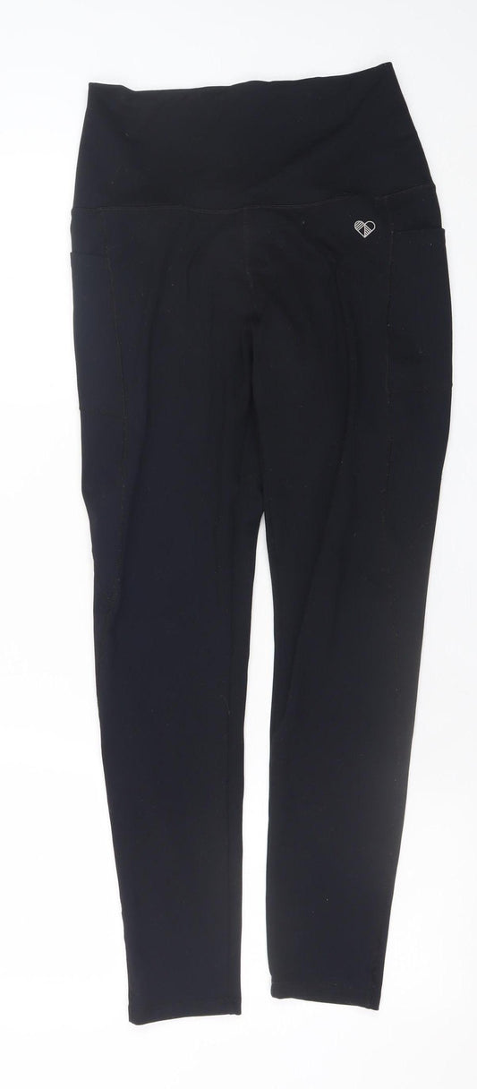 Peachylean Black High Waist Women's M Ankle Length Gym Leggings