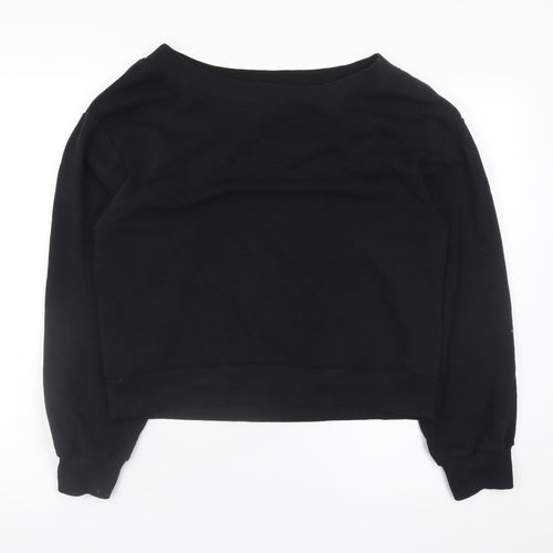 H&M Divided Women's Black XS Pullover Sweatshirt Basic Style
