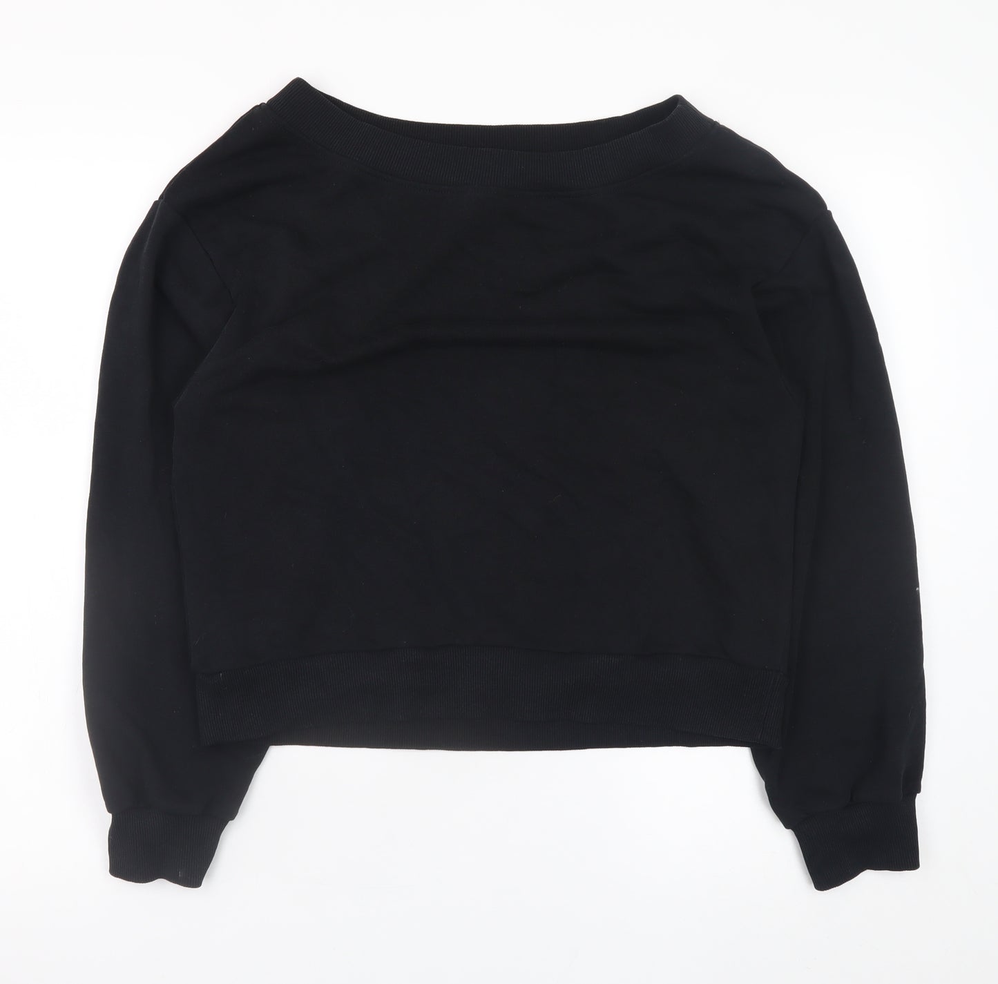 H&M Divided Women's Black XS Pullover Sweatshirt Basic Style