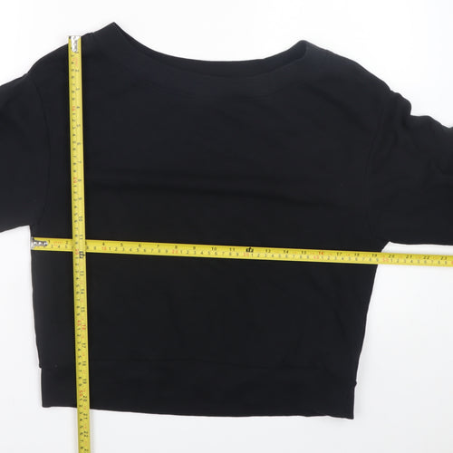 H&M Divided Women's Black XS Pullover Sweatshirt Basic Style