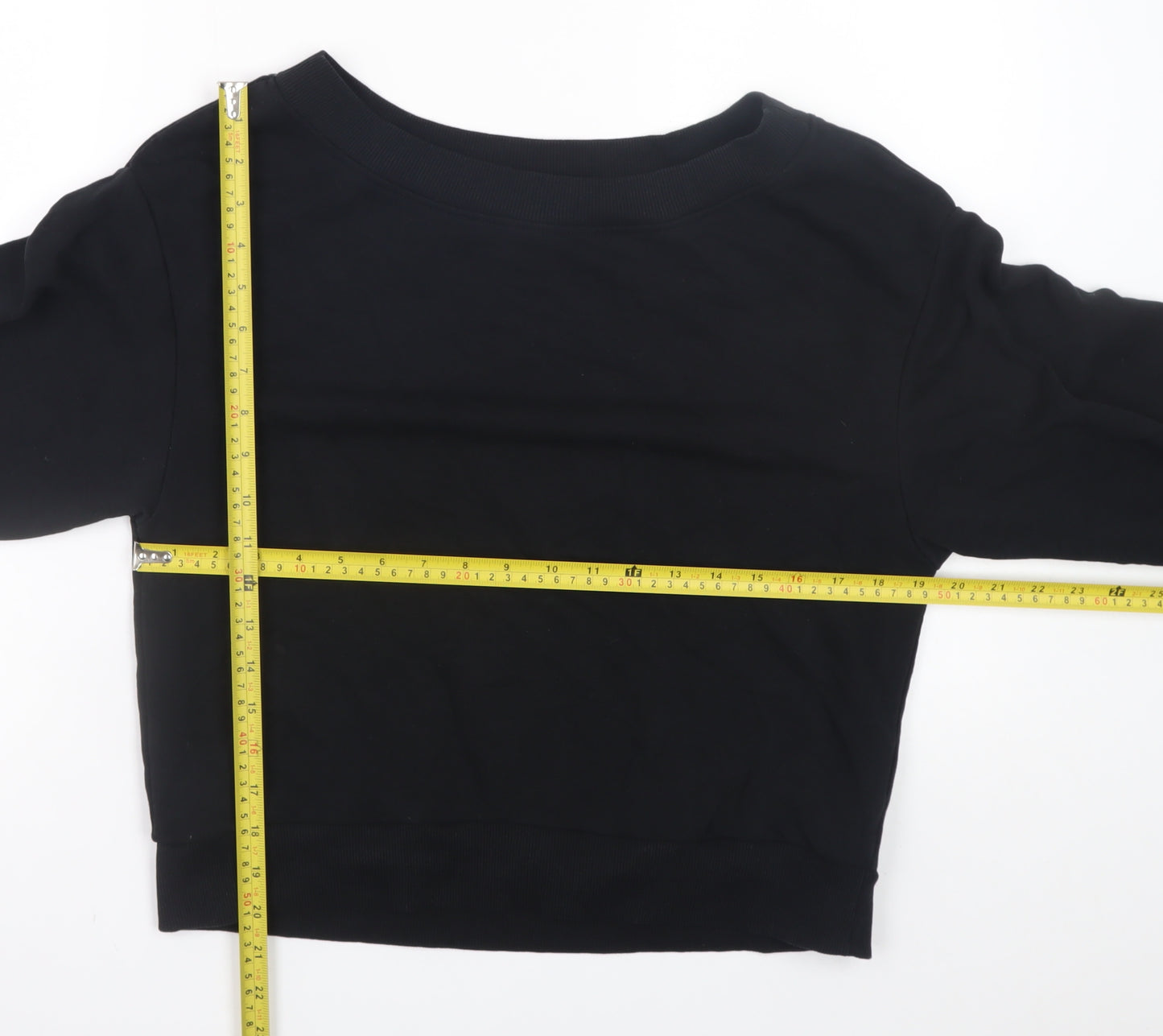 H&M Divided Women's Black XS Pullover Sweatshirt Basic Style