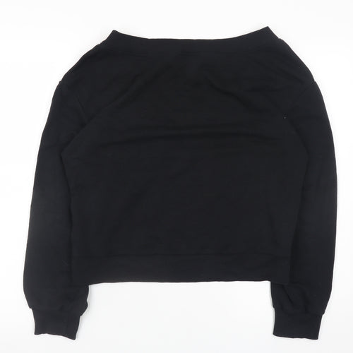 H&M Divided Women's Black XS Pullover Sweatshirt Basic Style