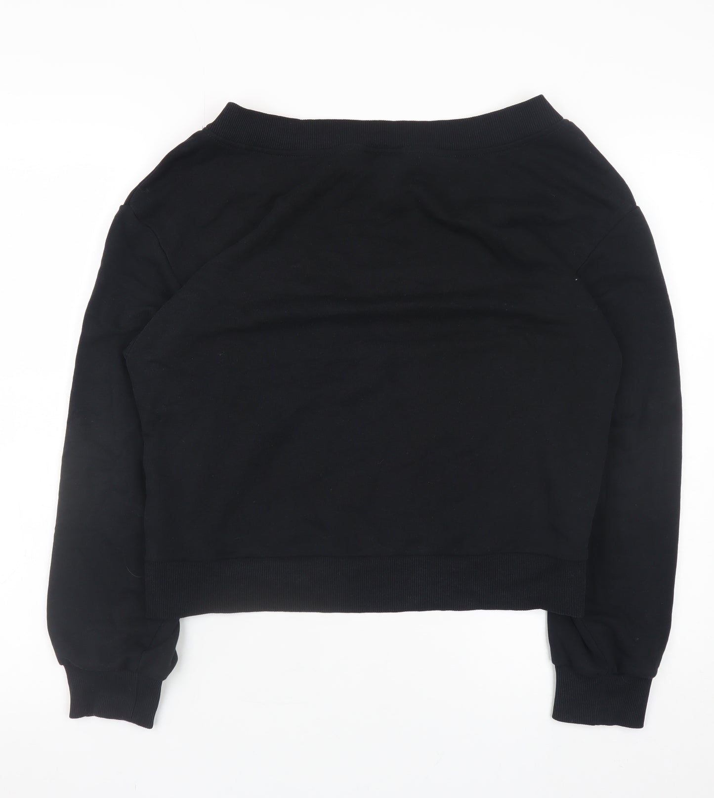 H&M Divided Women's Black XS Pullover Sweatshirt Basic Style