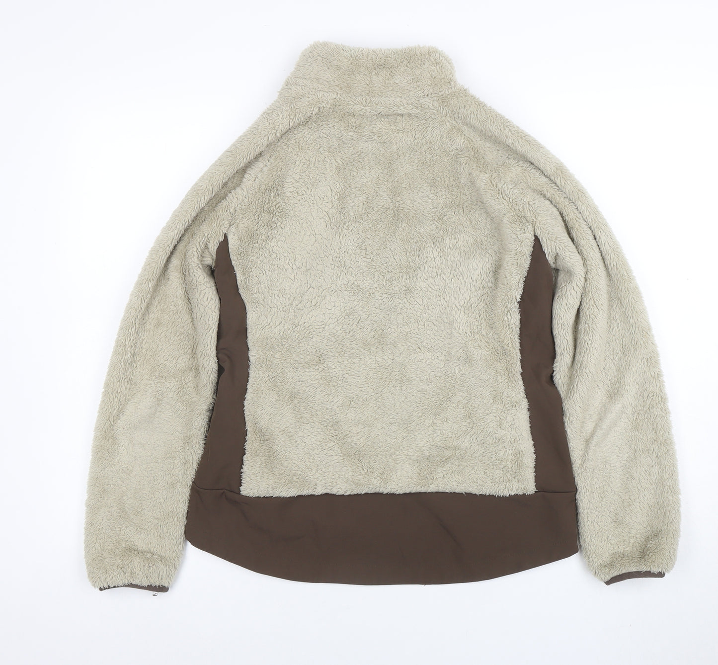 Horze Women's Beige Softshell Fleece Jacket Size 12 Zip Outdoor Warm