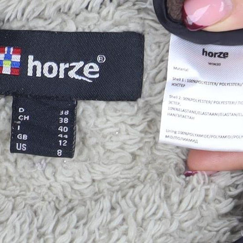 Horze Women's Beige Softshell Fleece Jacket Size 12 Zip Outdoor Warm