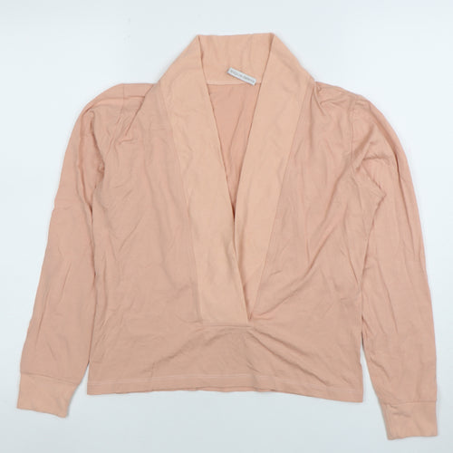 Equilibrio Women’s Pink V-Neck Wrap Blouse Size M