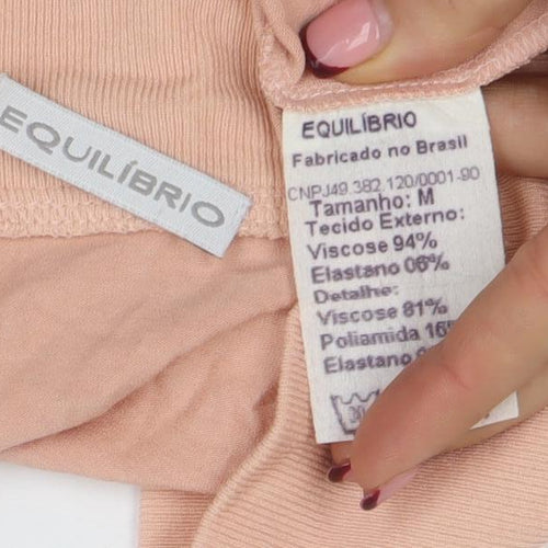 Equilibrio Women’s Pink V-Neck Wrap Blouse Size M