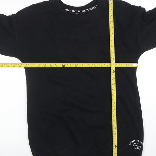 Next Men's Black Crew Neck Pullover Sweatshirt XS