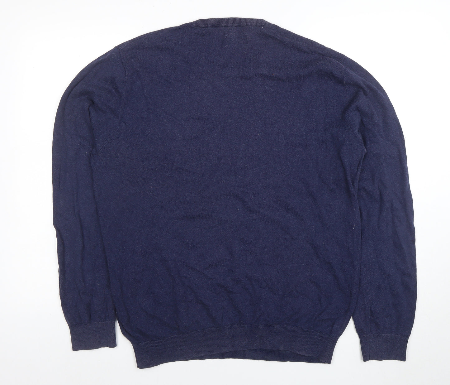Jack Wills Men's Blue XL Crew Neck Cotton Cashmere Jumper
