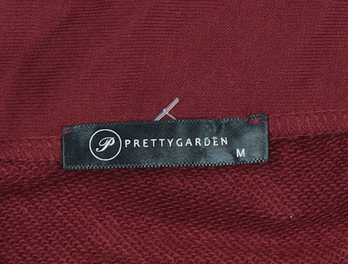 PrettyGarden Men’s Red Half Zip High Neck Sweatshirt Size M