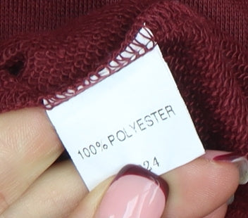 PrettyGarden Men’s Red Half Zip High Neck Sweatshirt Size M