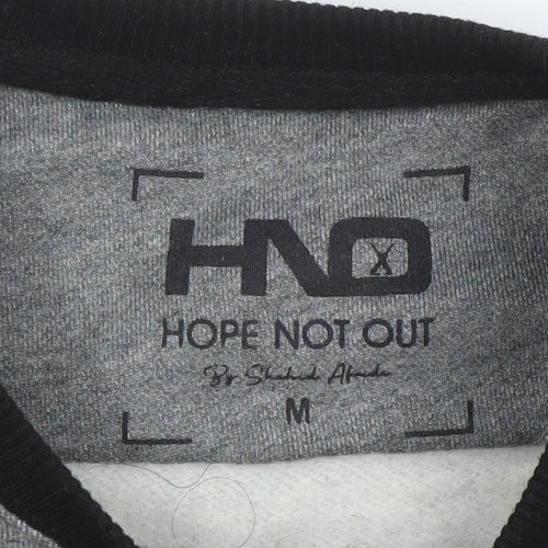 Hope Not Out Men's Grey Crew Neck Graphic Sweatshirt M