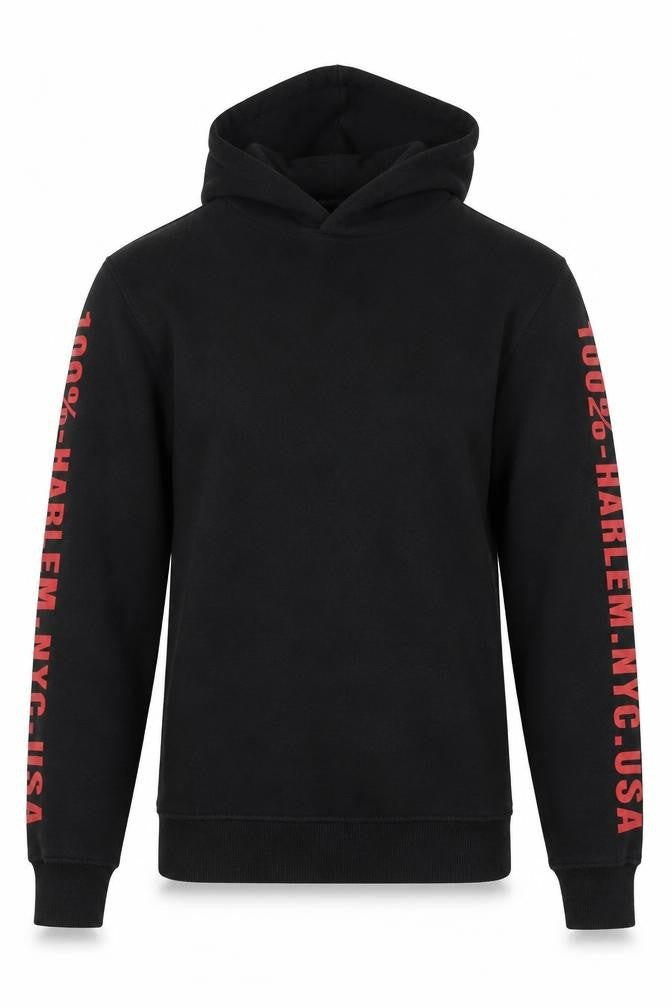 H&M Divided Men's Black XS Pullover Hoodie with City Graphic Print