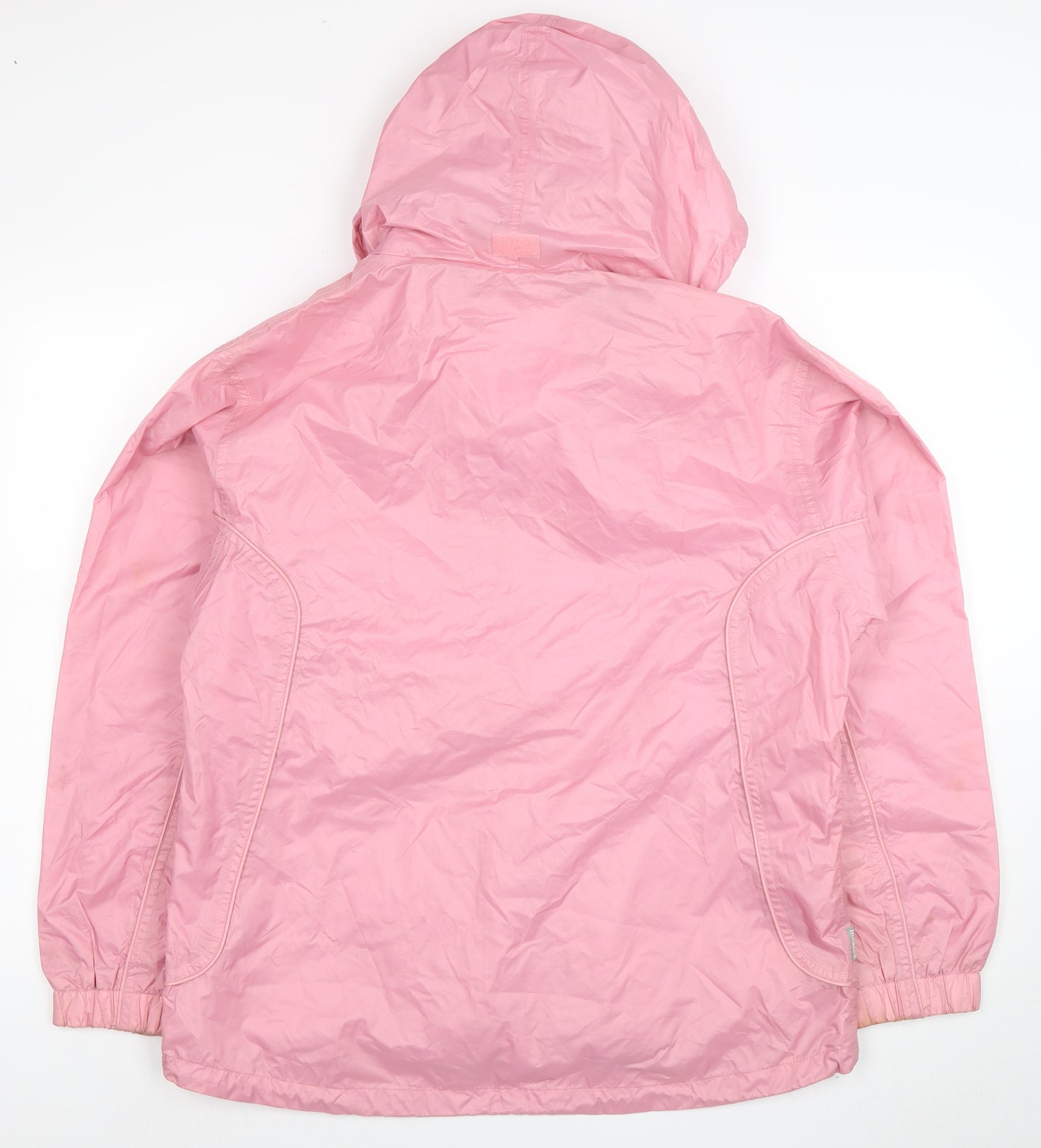 TOG24 Womens Pink Hooded Lightweight Waterproof Jacket Size 16