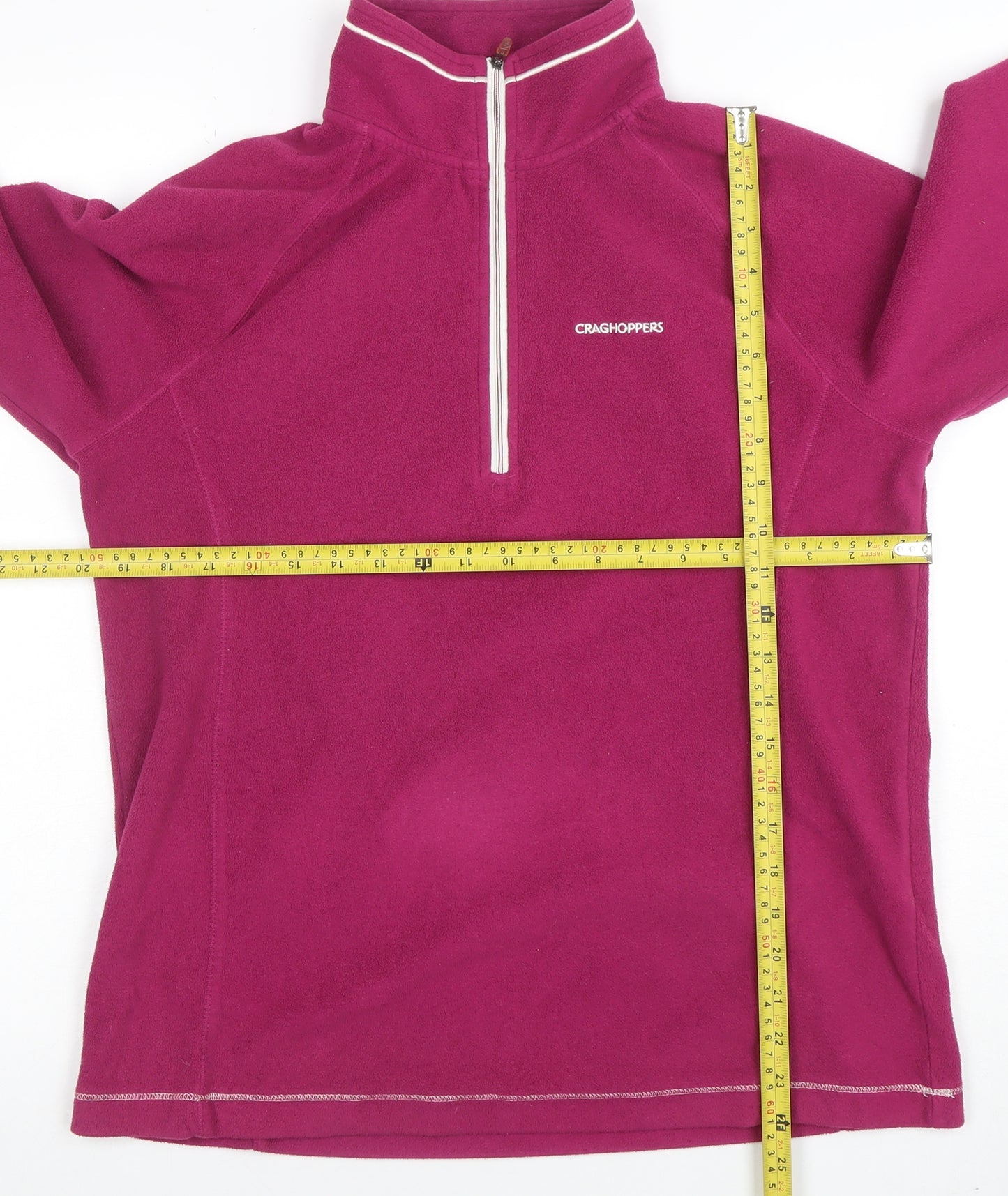 Craghoppers Women’s Pink 1/4 Zip Fleece Sweatshirt UK 12