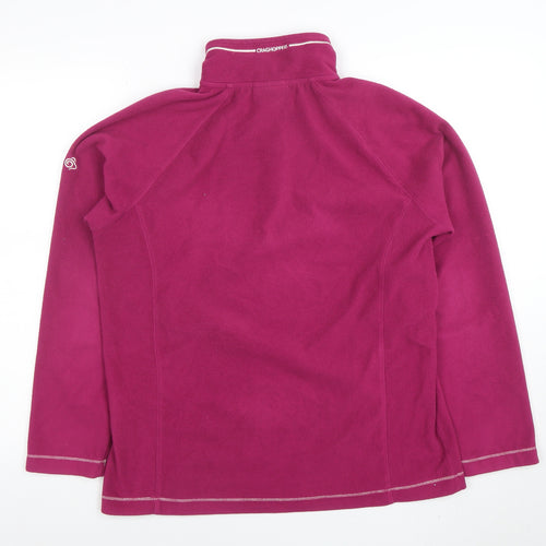 Craghoppers Women’s Pink 1/4 Zip Fleece Sweatshirt UK 12
