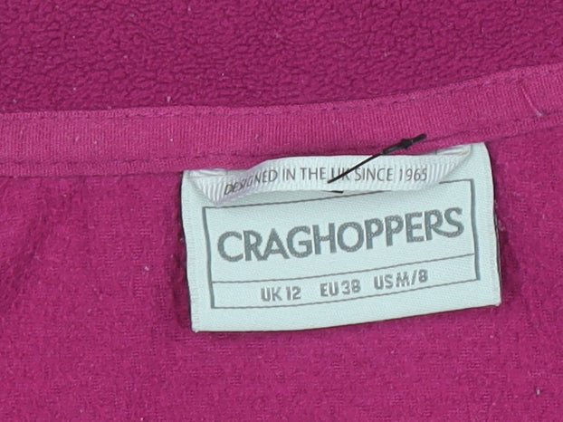 Craghoppers Women’s Pink 1/4 Zip Fleece Sweatshirt UK 12