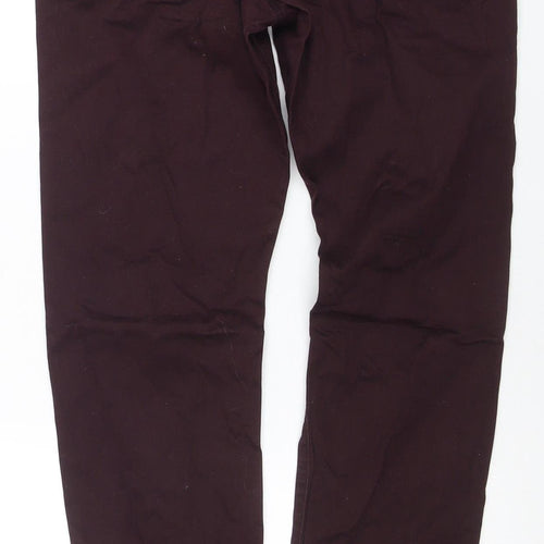 Zeenzo Men's Brown 32R Straight Fit Stretch Jeans