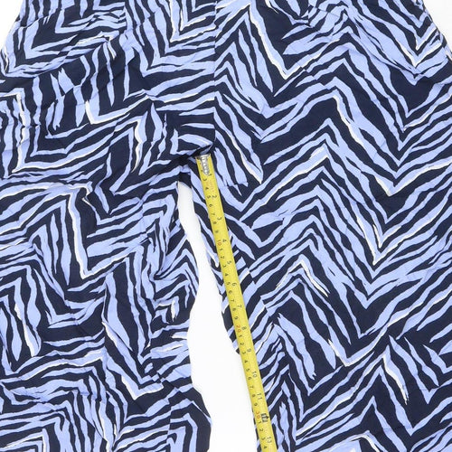 Marks and Spencer Women’s Blue Animal Print Cropped Trousers Size 10