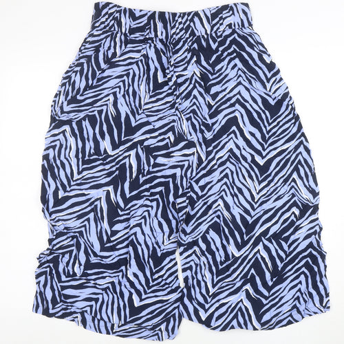 Marks and Spencer Women’s Blue Animal Print Cropped Trousers Size 10