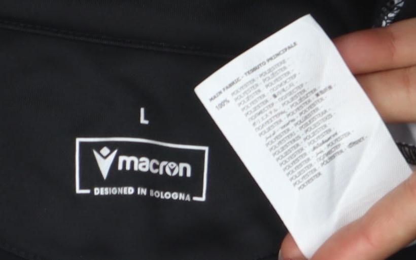 Macron Men's Black Full Zip Sports Sweatshirt L