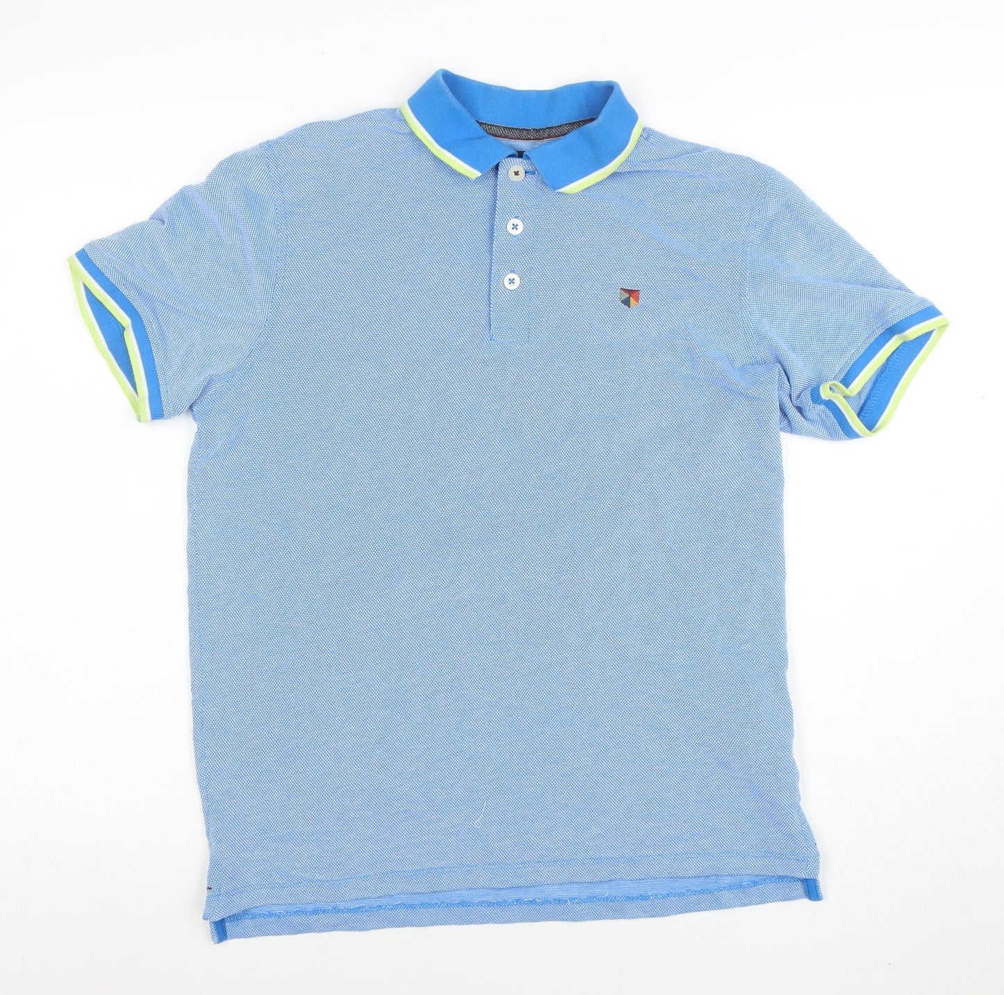 Jack & Jones Men's Blue Short Sleeve Polo Shirt Size S
