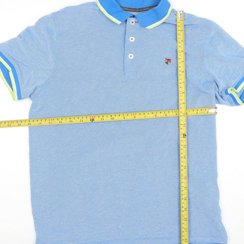 Jack & Jones Men's Blue Short Sleeve Polo Shirt Size S