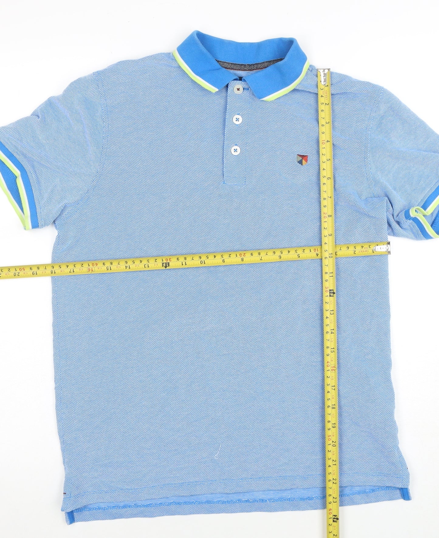 Jack & Jones Men's Blue Short Sleeve Polo Shirt Size S