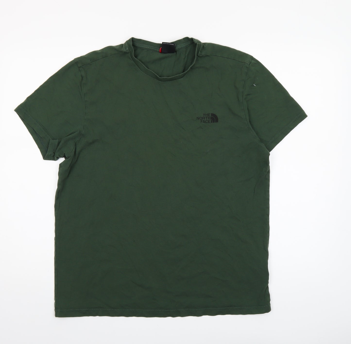 The North Face Men's Green Cotton Crew Neck Short Sleeve T-Shirt L
